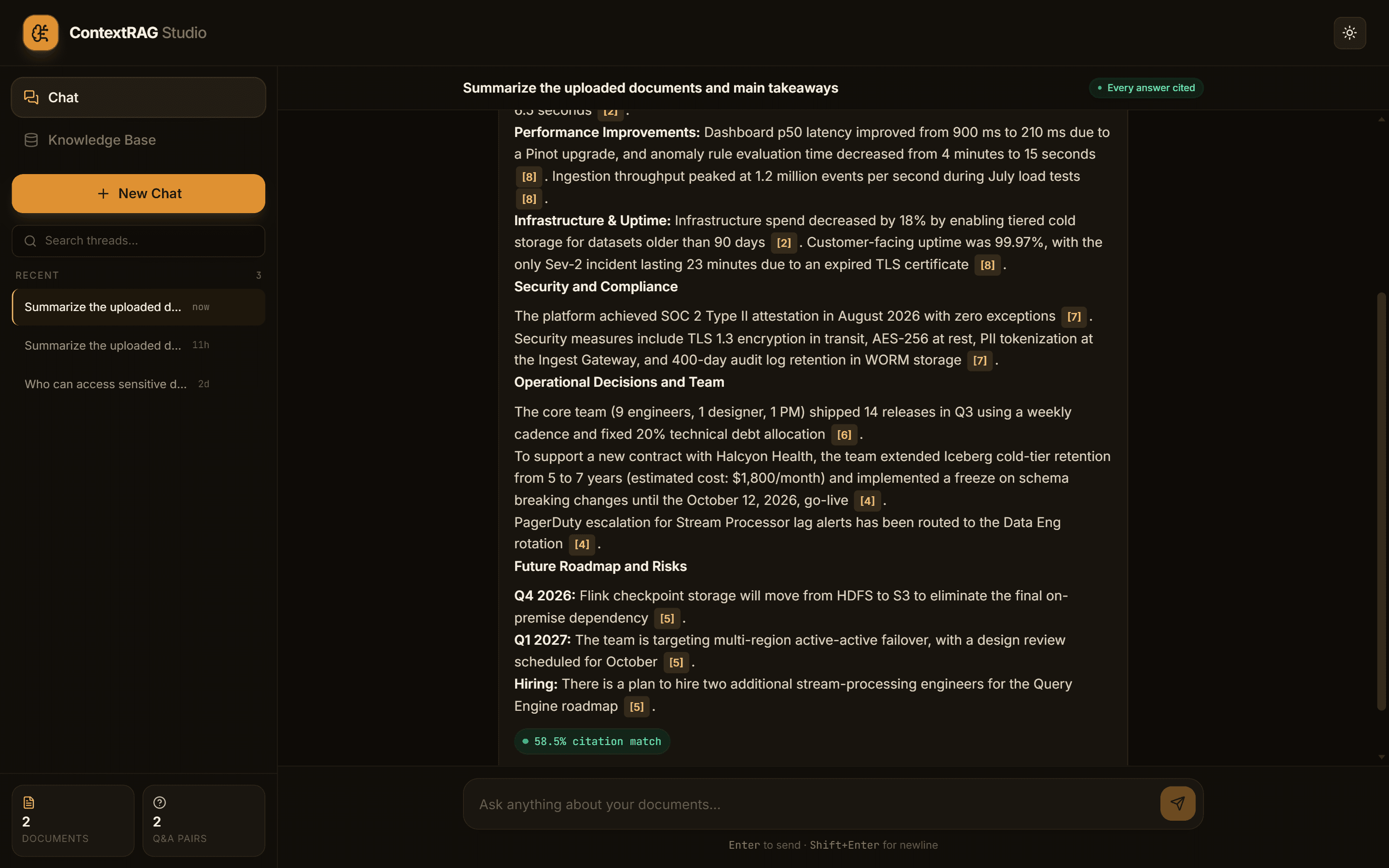 Screenshot of ContextRAG project